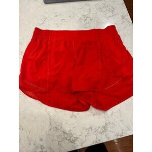 Lululemon red size 12 hotty hot shorts running activewear
